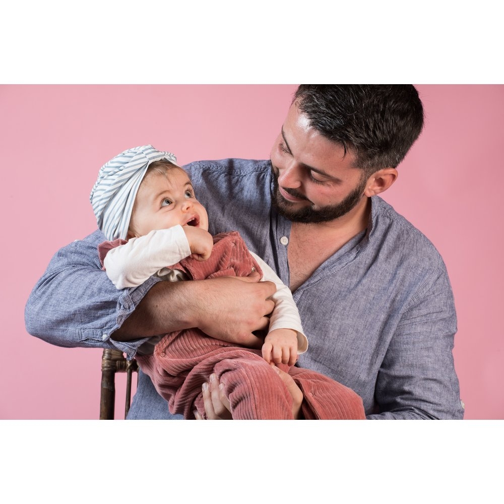 Turban Bébé Rayé Bleu Blanc