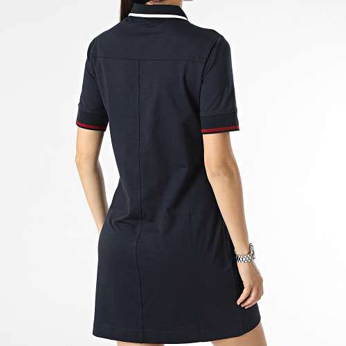 Robe Polo Manches Courtes Femme Reg Split Global 8848 Bleu Marine