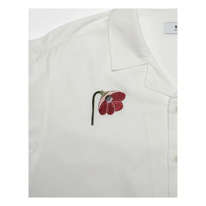 Olow Chemisette Brodée Aloha Coton Bio | Blanc