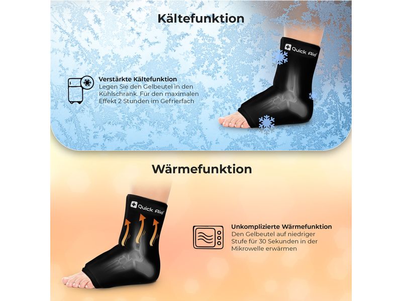 Quick Aid Fussgelenk Kühlmanschette Grösse L 1 Stück Für eine schnelle und effektive Schmerzlinderung