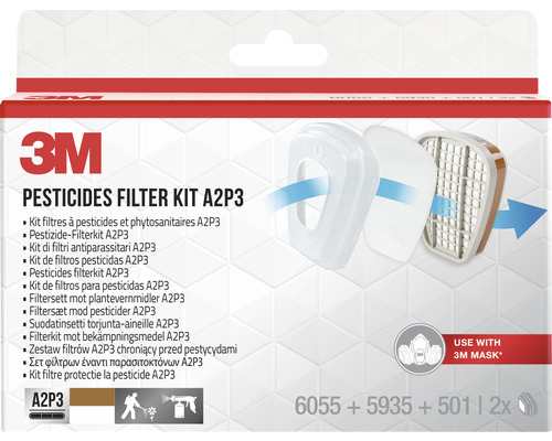 Pesticidenfilterset voor 3M™ 6003BC1 6000-serie ademhalingsmaskers, beschermingsniveau A2P3, 2 stuks