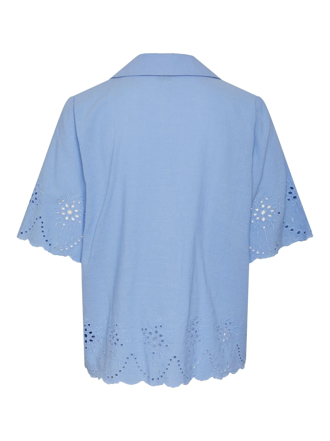 Pieces Pcalmina Ss Embroidery Shirt 4486677 hydrangea