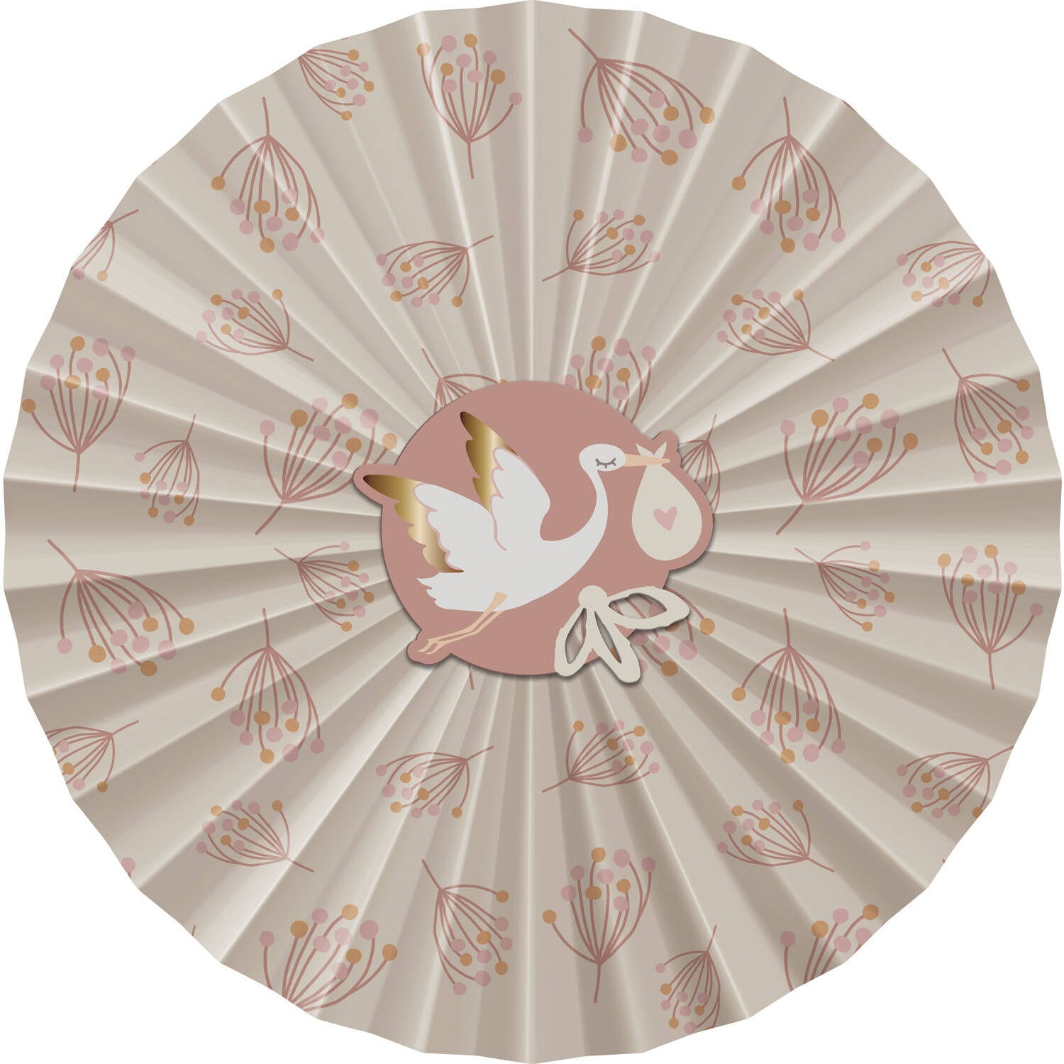 Geboorte Papieren Waaiers Babygirl 3st
