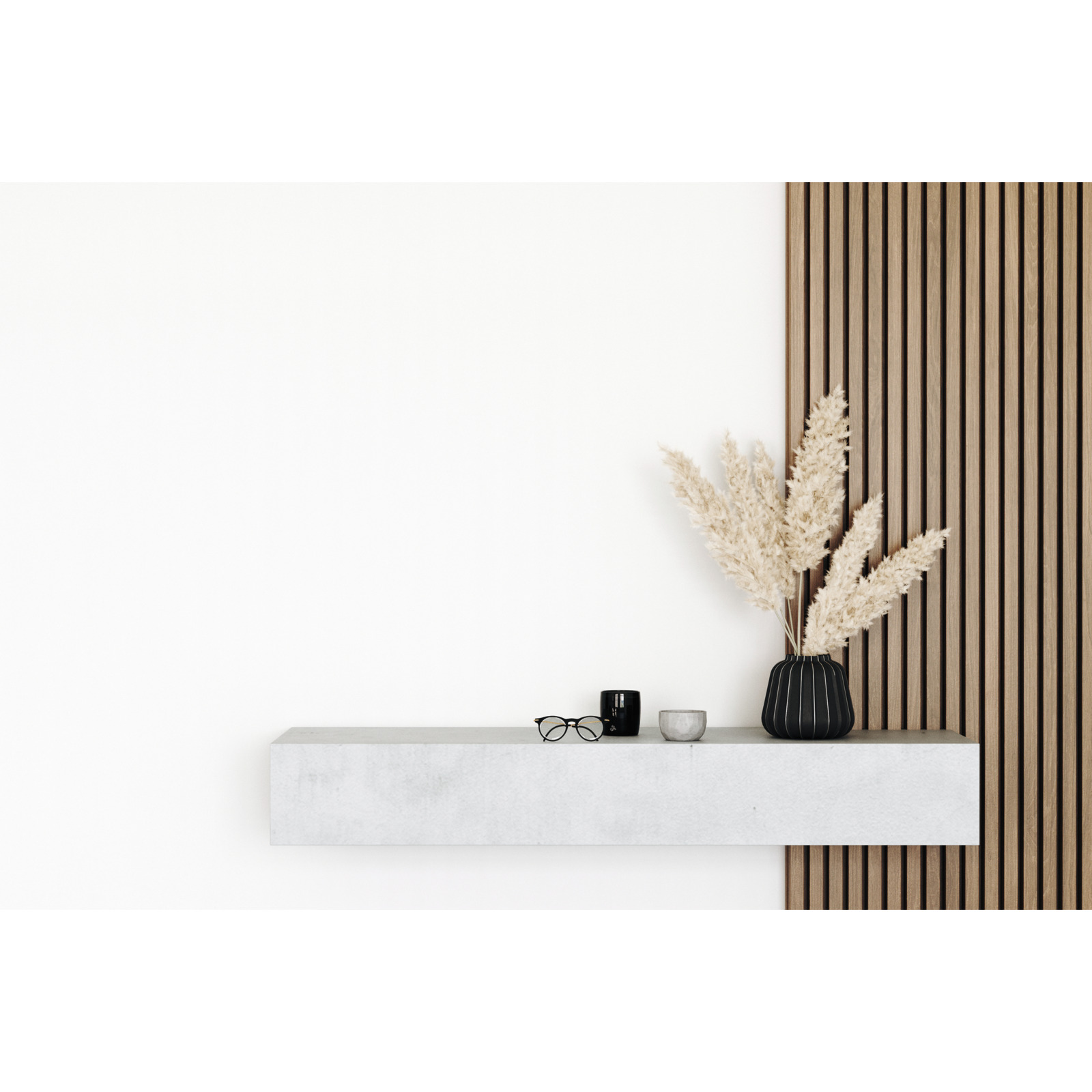 Wandpaneele Lines 2er-Set MDF Eiche Artisan
