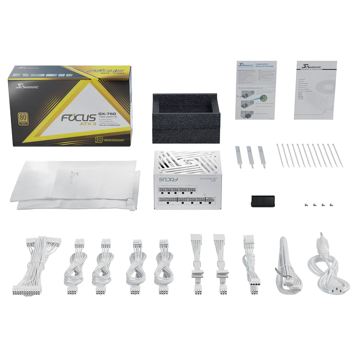 Seasonic FOCUS GX-750 ATX 3 (2024) - Blanc
