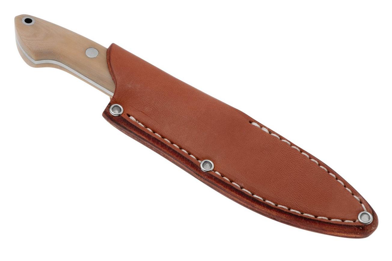 Bark River Bird & Trout CPM 154, Antique Bone Linen Micarta, jachtmes