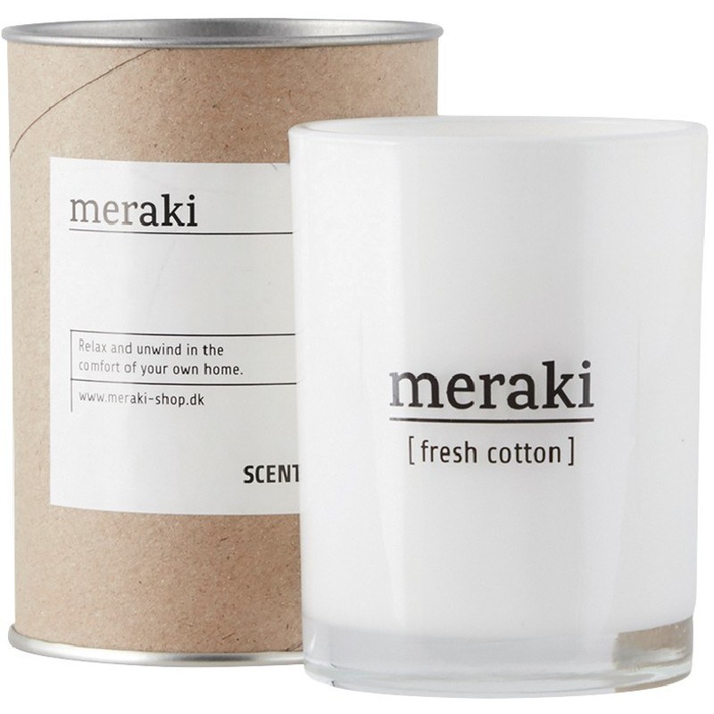 Meraki Scented Candle 8 x 10,5 cm - Fresh Cotton