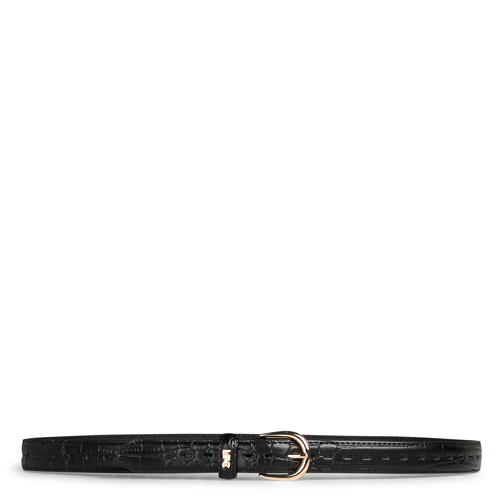 MAITE - Ceinture fine en cuir | Noir