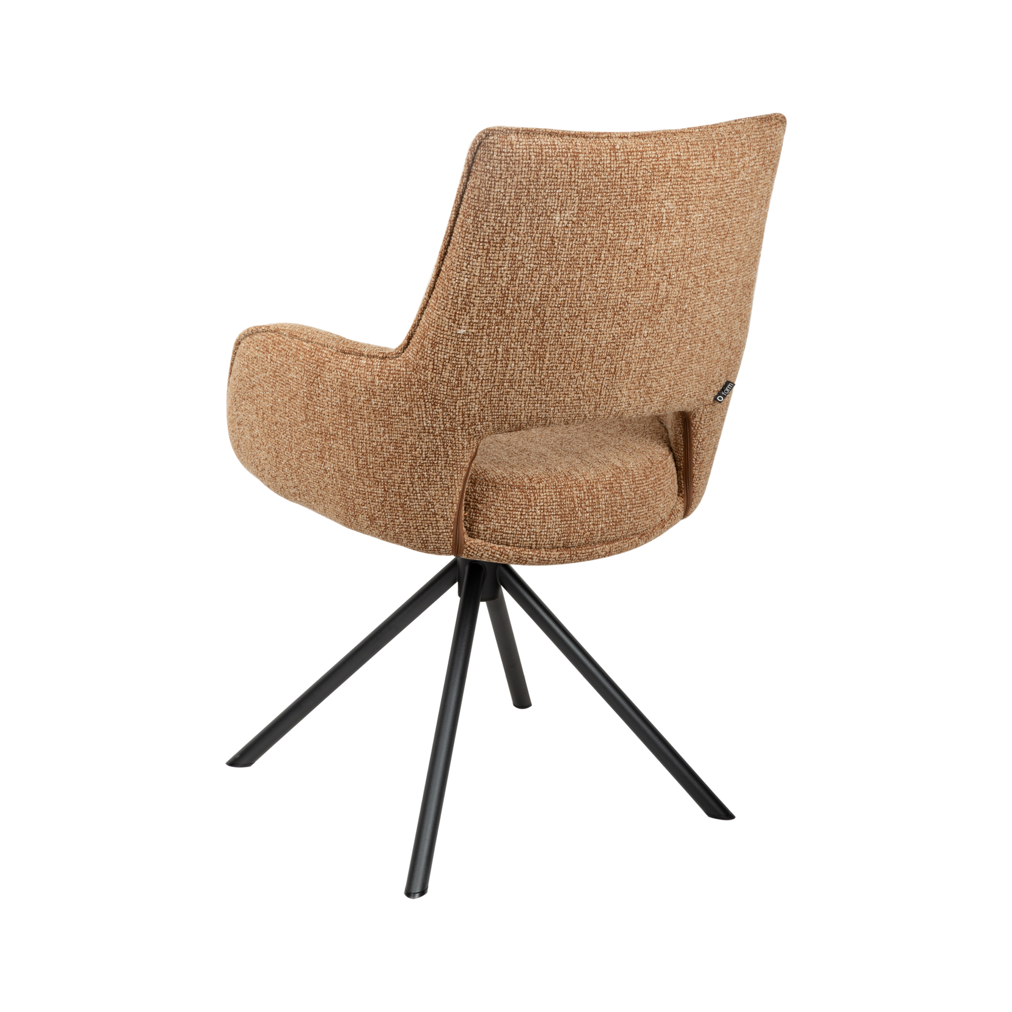 Aris draaistoel stof geel/brick