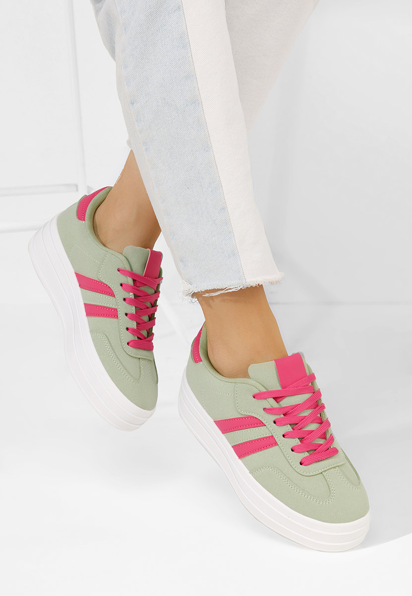 Baskets pour femme vert Allyna