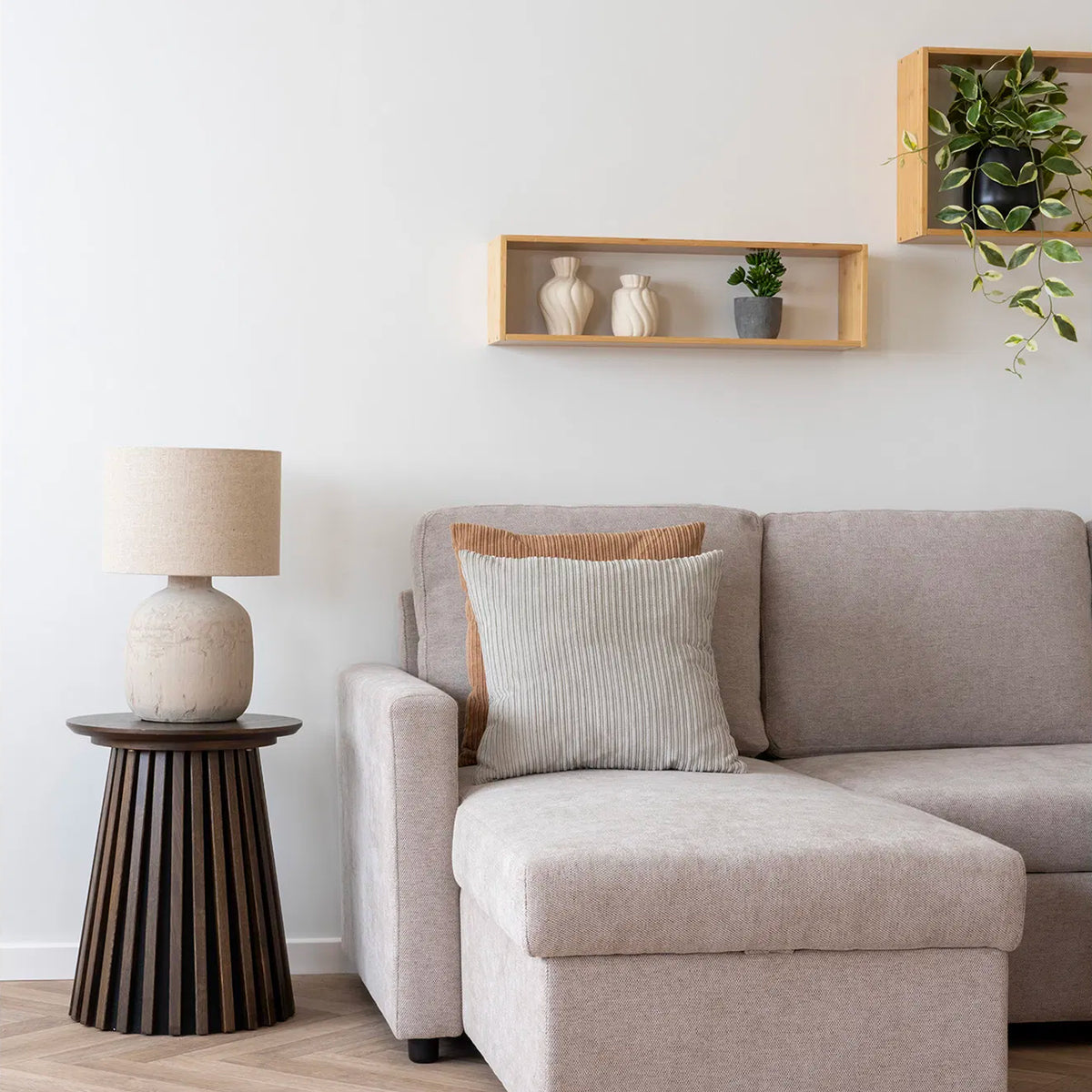 Artichok Koen Bamboe Wandplank - B 70 cm - Naturel