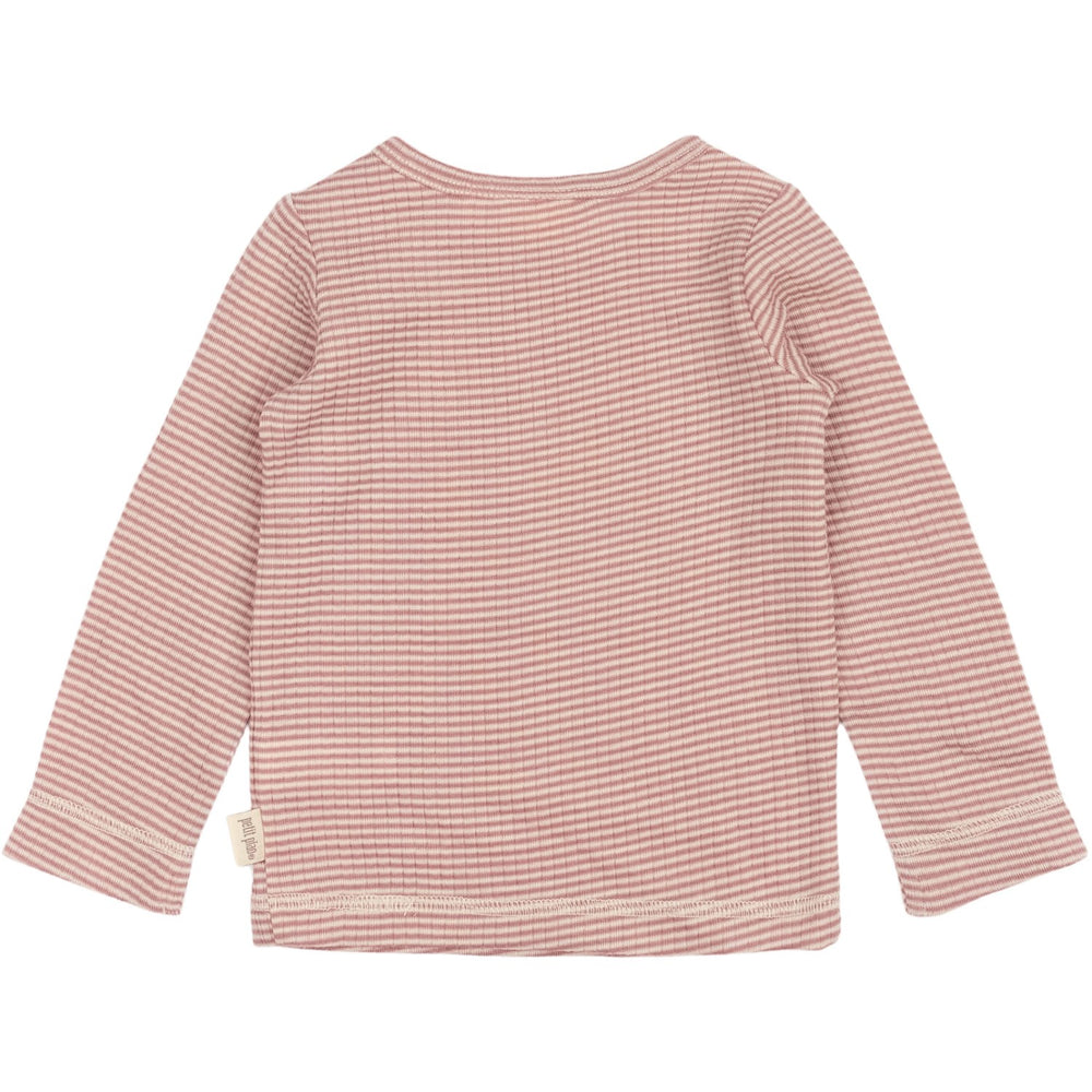 Køb Petit Piao Nostalgic Rose/Dark Off White PPDante T-Shirt L/S Meriono Uld Striped