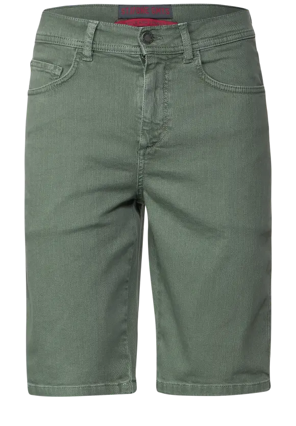 Colored Jeansshorts - dark dust green