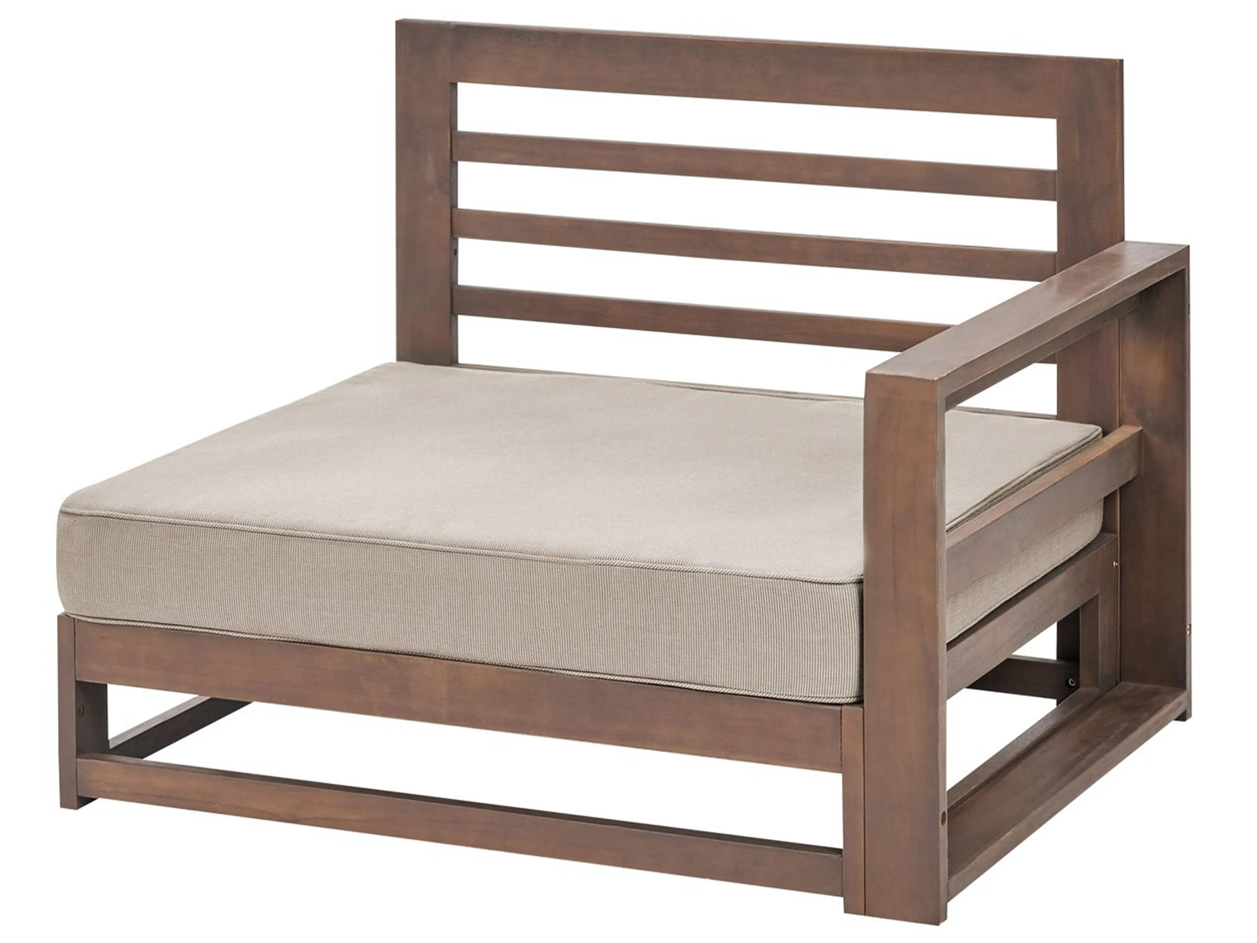 Tuin hoekloungeset met tafel 4-zits TIMOR rechtszijdig modulair Gecertificeerd acaciahout Donkerbruin