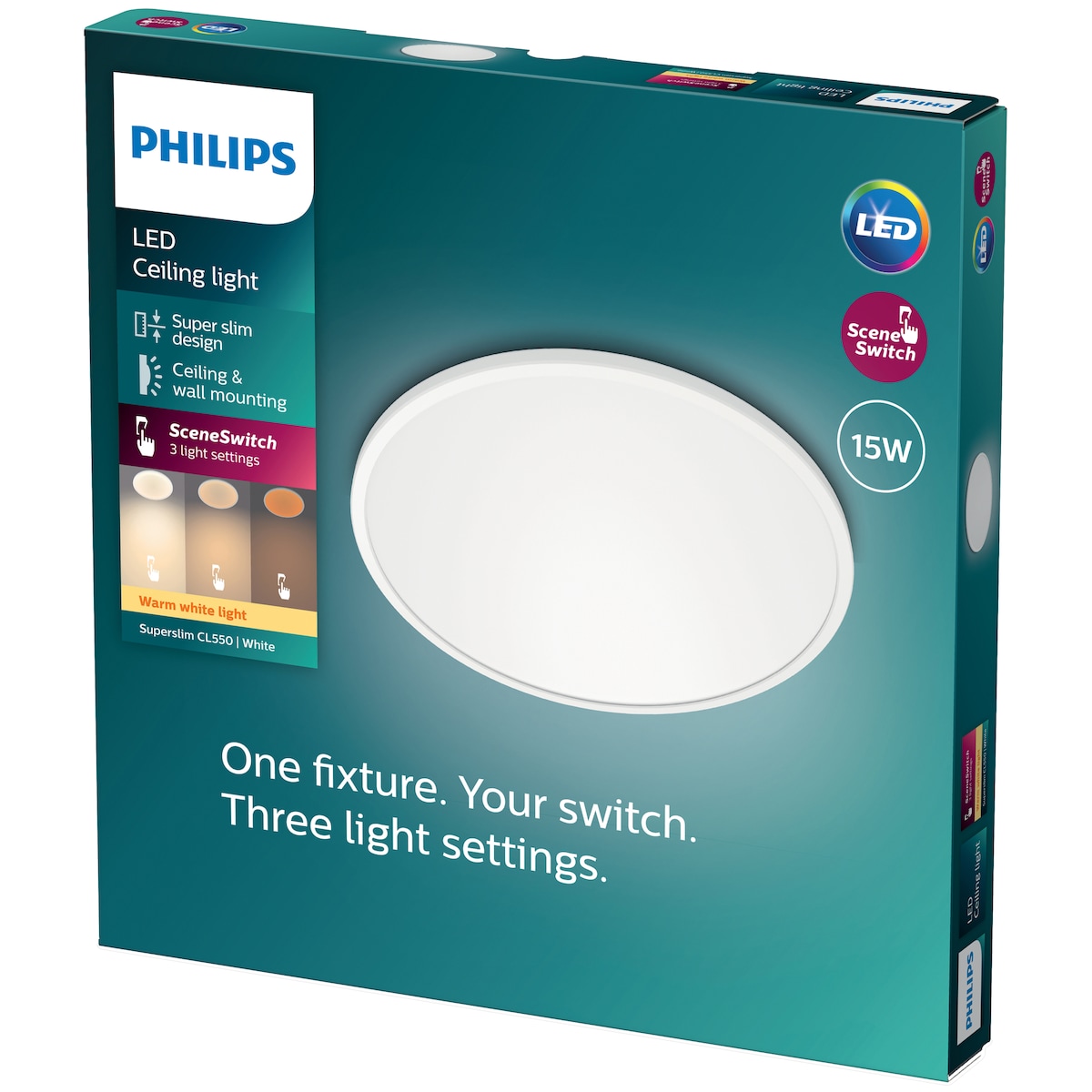 Philips Superslim taklampe 15W