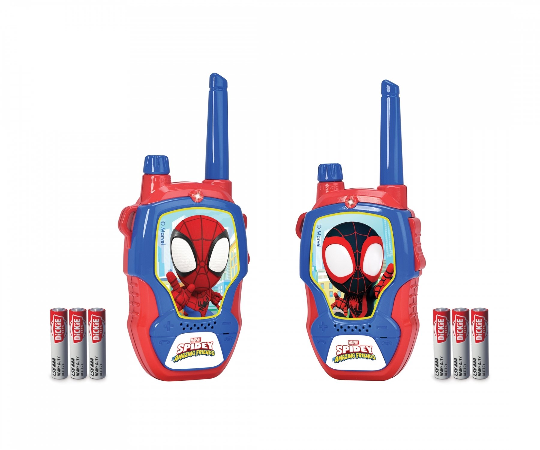 (1 Paar) Marvel Walkie Talkie Spiderman Kinder Spielzeug Funkgerät inkl. Batterien (203222000) Lizenziert - Spidey