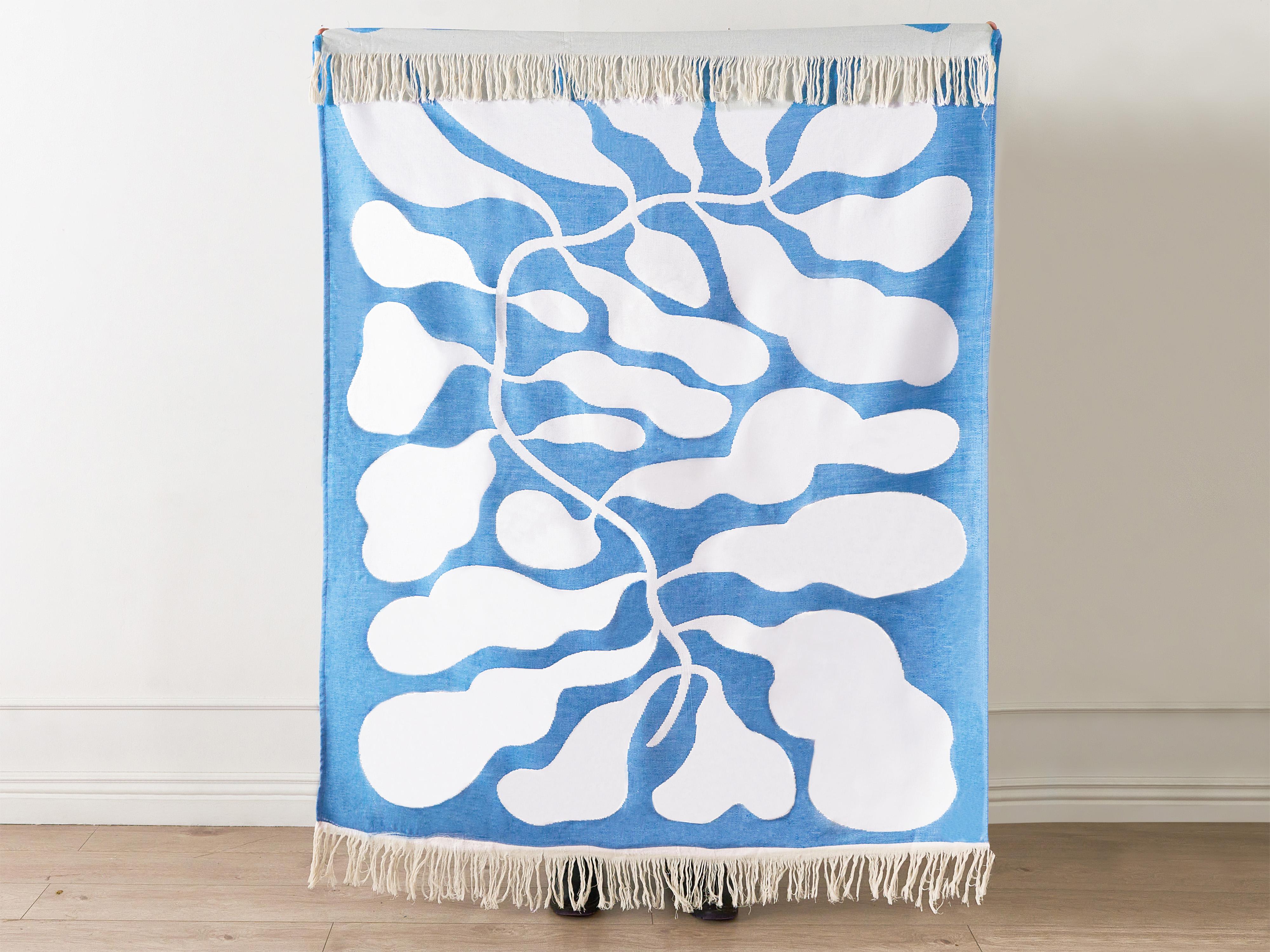 Plaid KIHUN Stof 130 x 170 cm Blauw