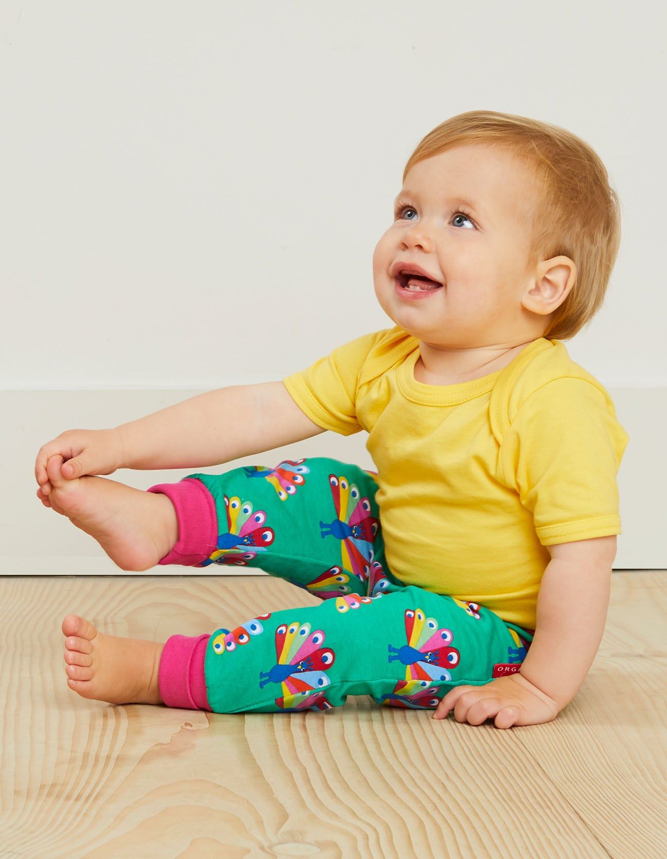 Toby Tiger Babyhose, Pfauen-Applikation