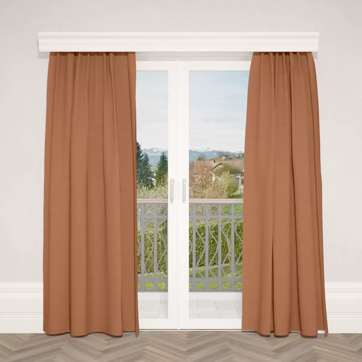 Verdunkelungsvorhang Satin Braun