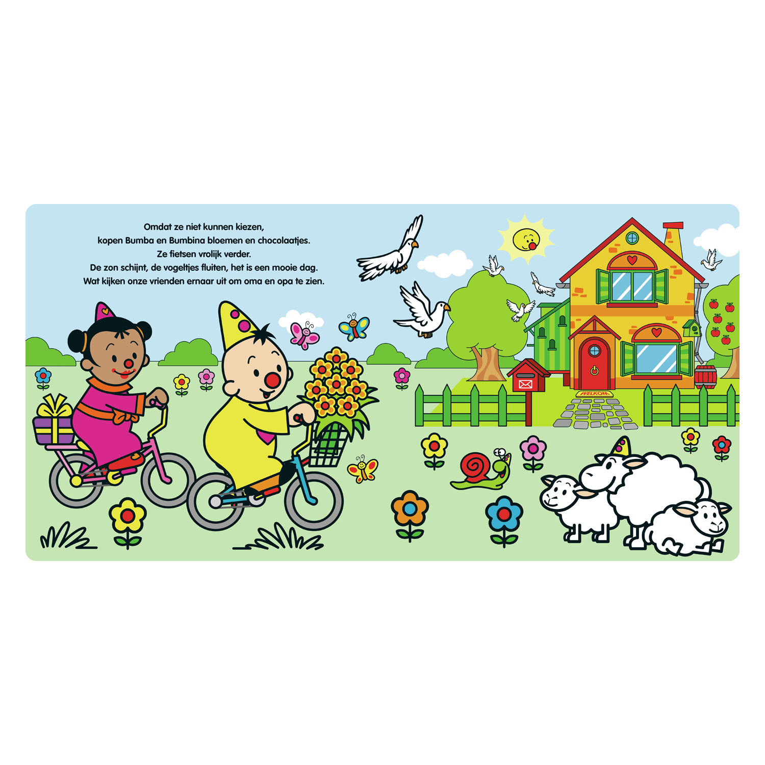 Bumba Kartonboek - Op bezoek bij Oma en Opa