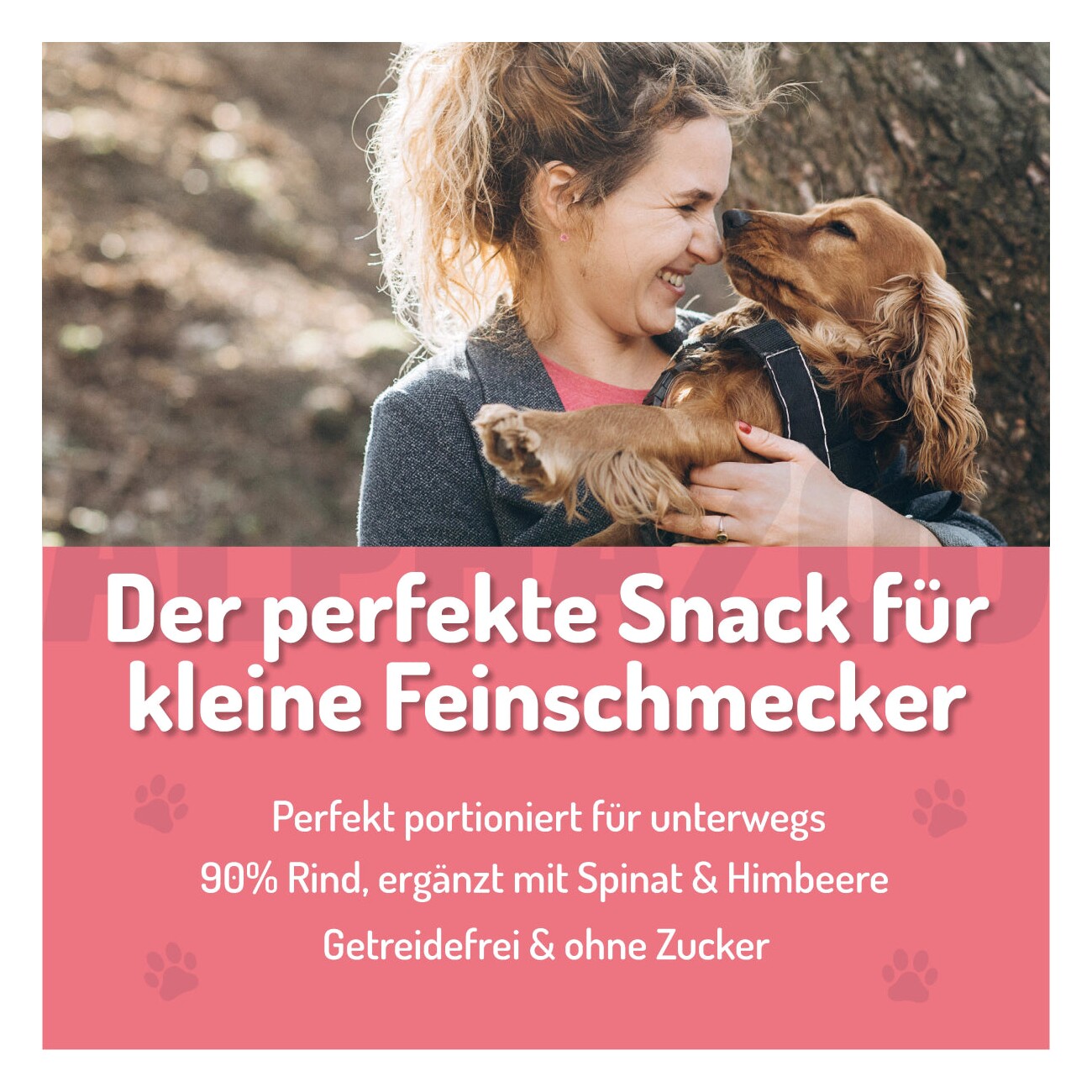 ALPHAZOO Kleines Rinderz-Vous 65g I Leckerli für Hunde