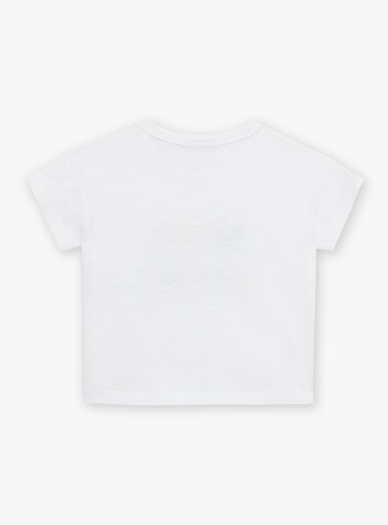 T-shirt écru à manches courtes