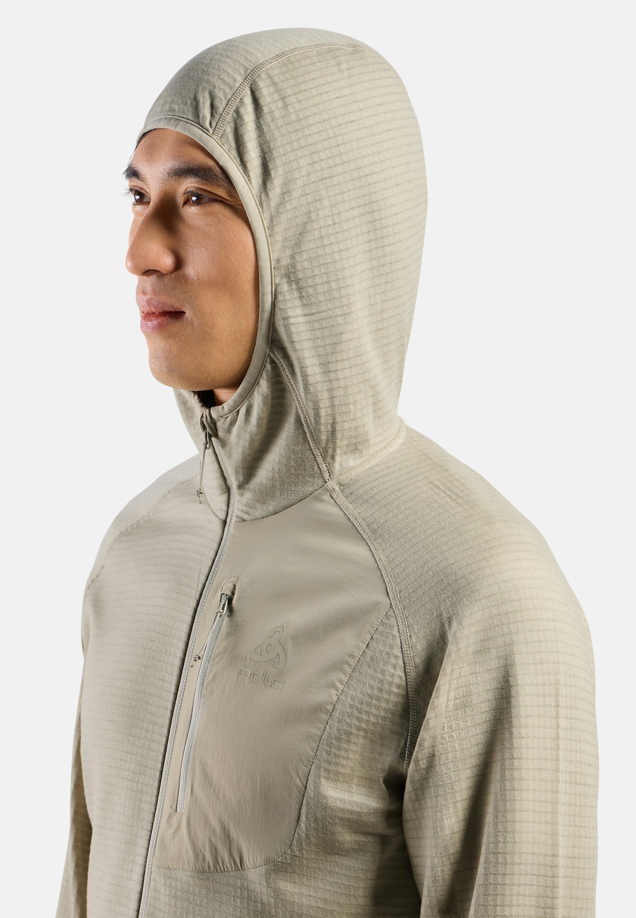 Ascent Mid Layer mit Kapuze und Reissverschluss in agate gray