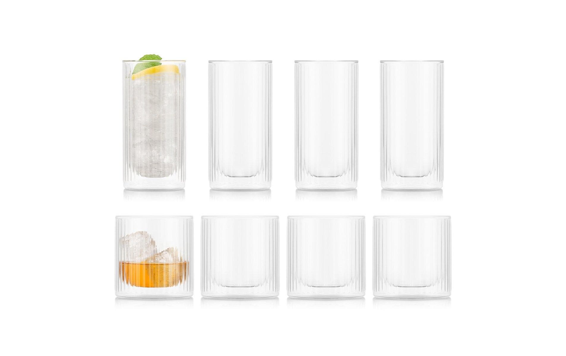 Douro Doppelwandgläser Whiskey/Gin & Tonic 8er Set<br>4 doppelwandige Gläser für Whisky, 0.3 l und 4 doppelwandige Gläser für Gin & Tonic, 0.28 l