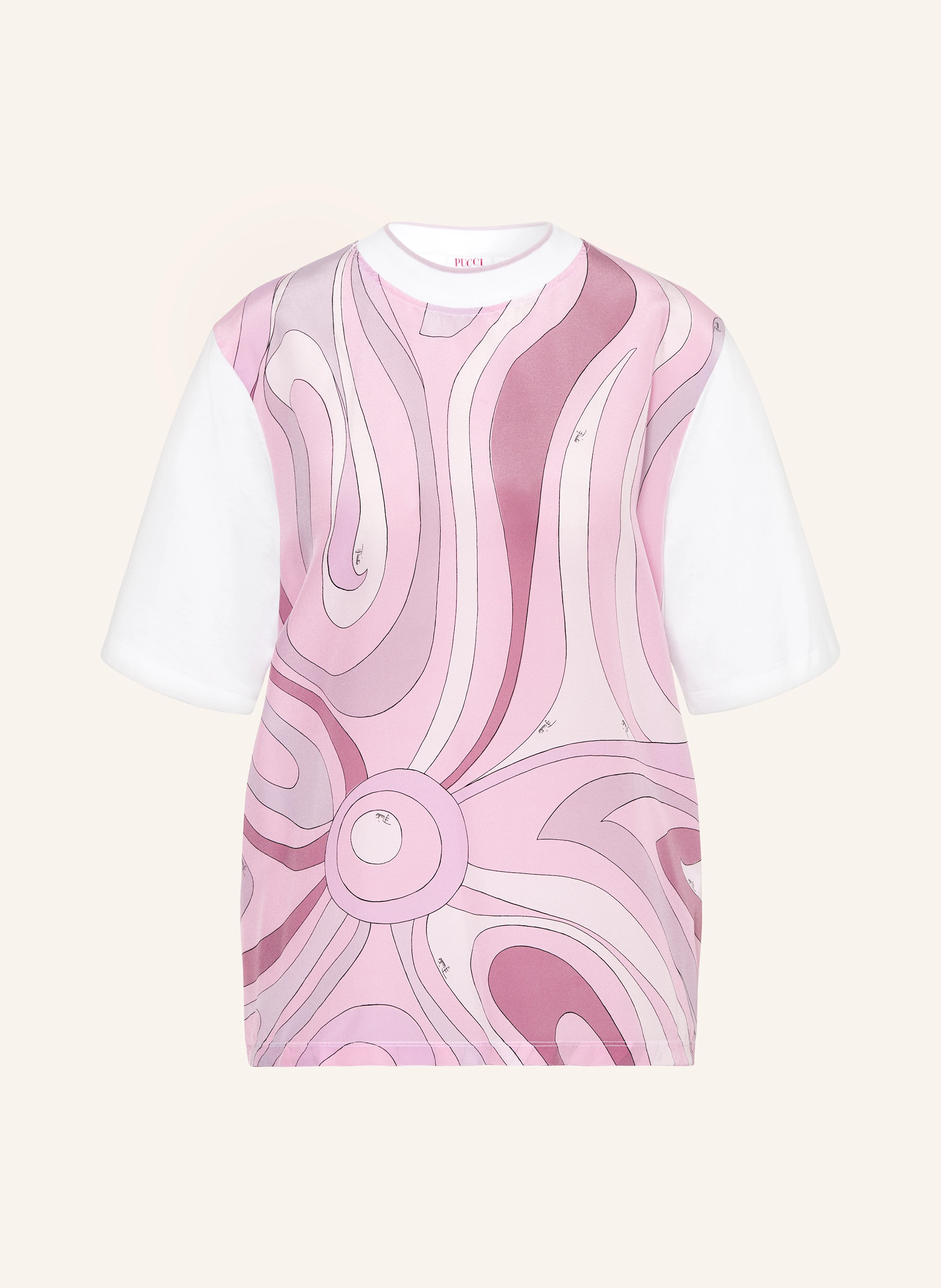 PUCCI T-Shirt im Materialmix