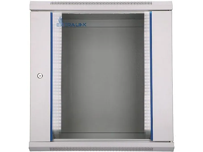 Extralink - Rack kabinet - 600x450 mm - vægmonterbar - grå - 12U - 19