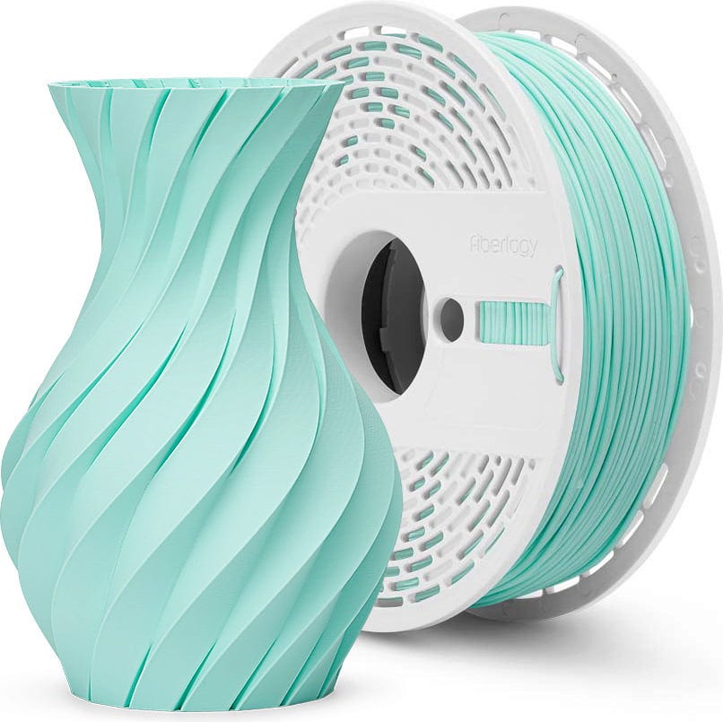 Fiberlogy  Matte PLA Pastel Mint, 1,75 mm / 850 g    Leicht zu druckendes PLA mit matter Oberfläche in Pastel Mint