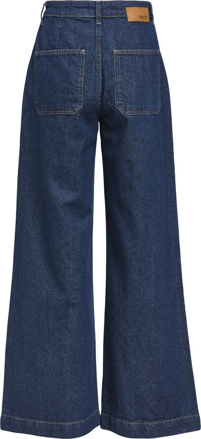 Object OBJSAVA BOLETTA HW WIDE JEANS 137 Dark blue denim
