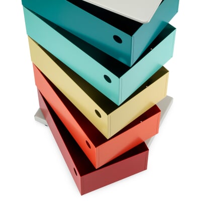 Drehladen-Container Stahlblech 5-fach Polychrom Dario