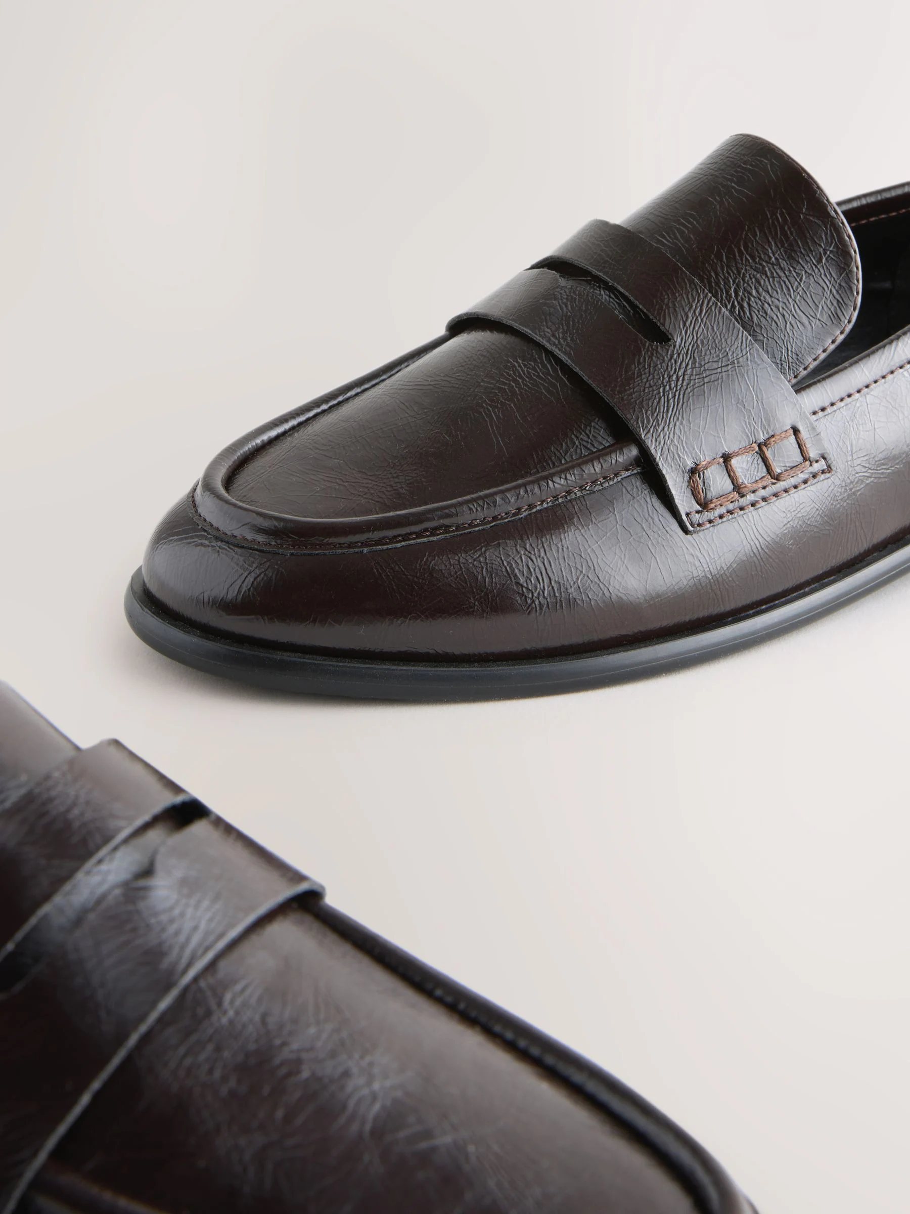 Chocoladebruin - Forever Comfort® Penny loafers met ronde neus