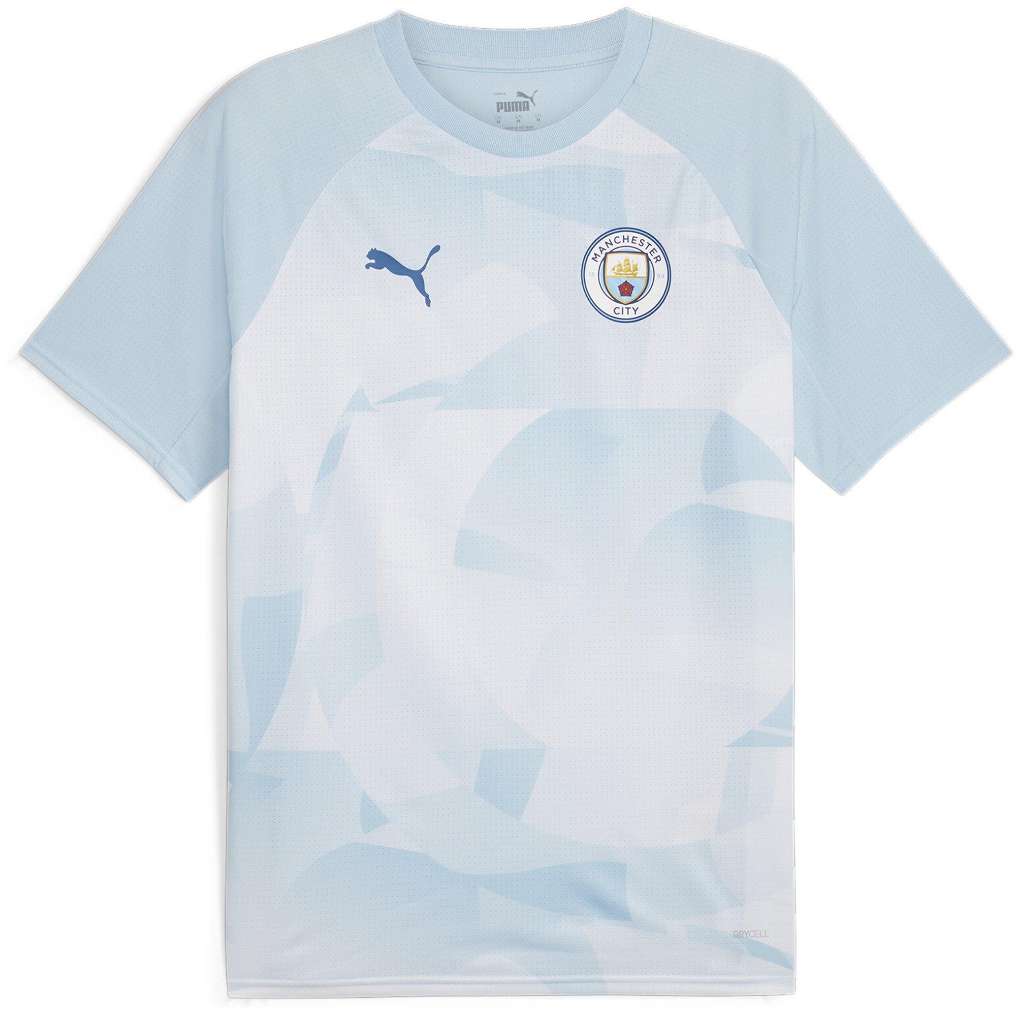 Puma Manchester City Pre Match Short Sleeve Shirt 2023 2024 Adults