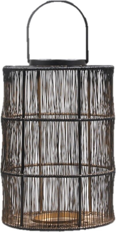 SID windlicht zwart / goud D 20 x 30 cm