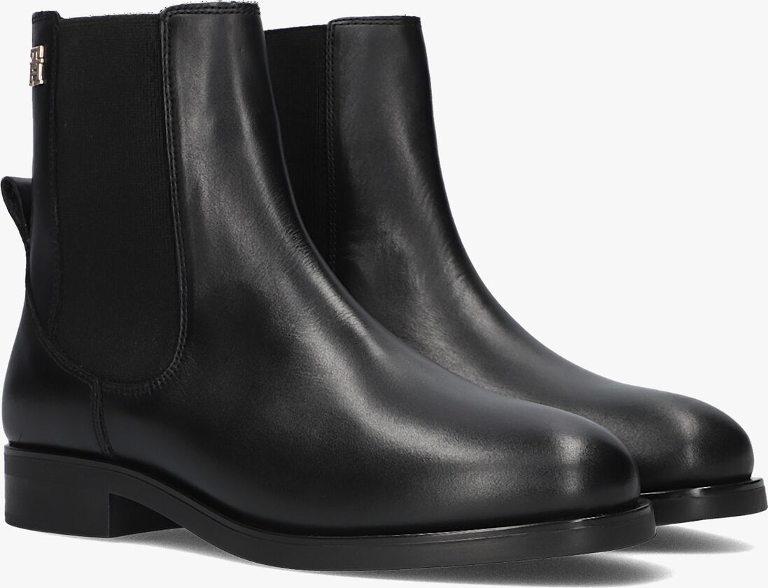 TOMMY HILFIGER zwarte tommy hilfiger chelsea boots elevated essent thermo bootie