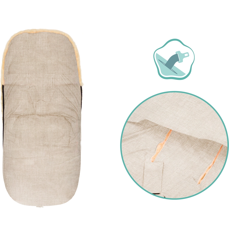fillikid Lammfellfußsack Makalu Sand Melange