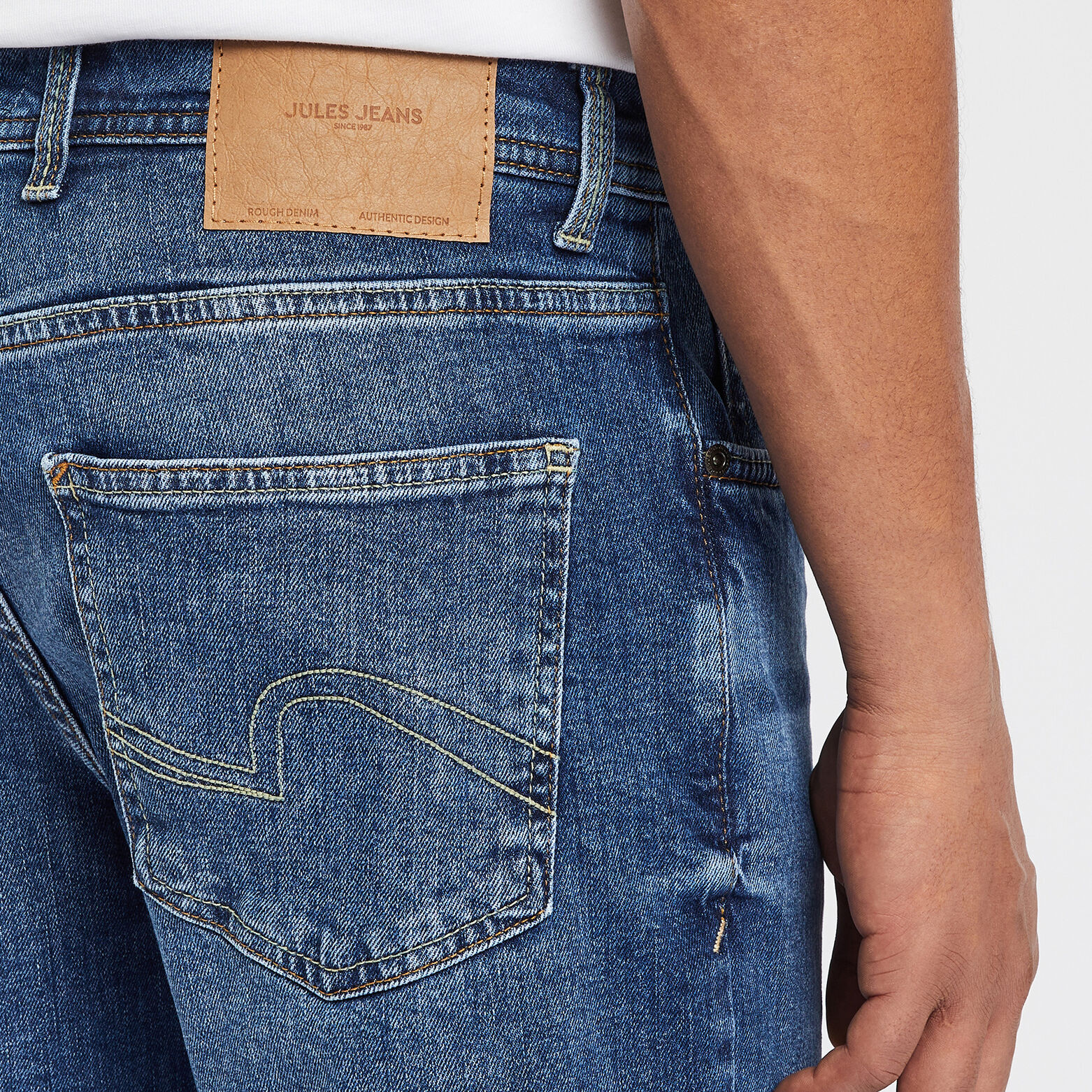 Jean straight 3 longueurs Bleu