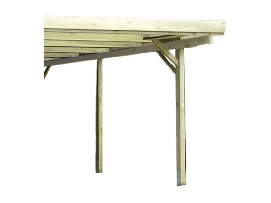 Carport en bois couverture PVC Basic Double