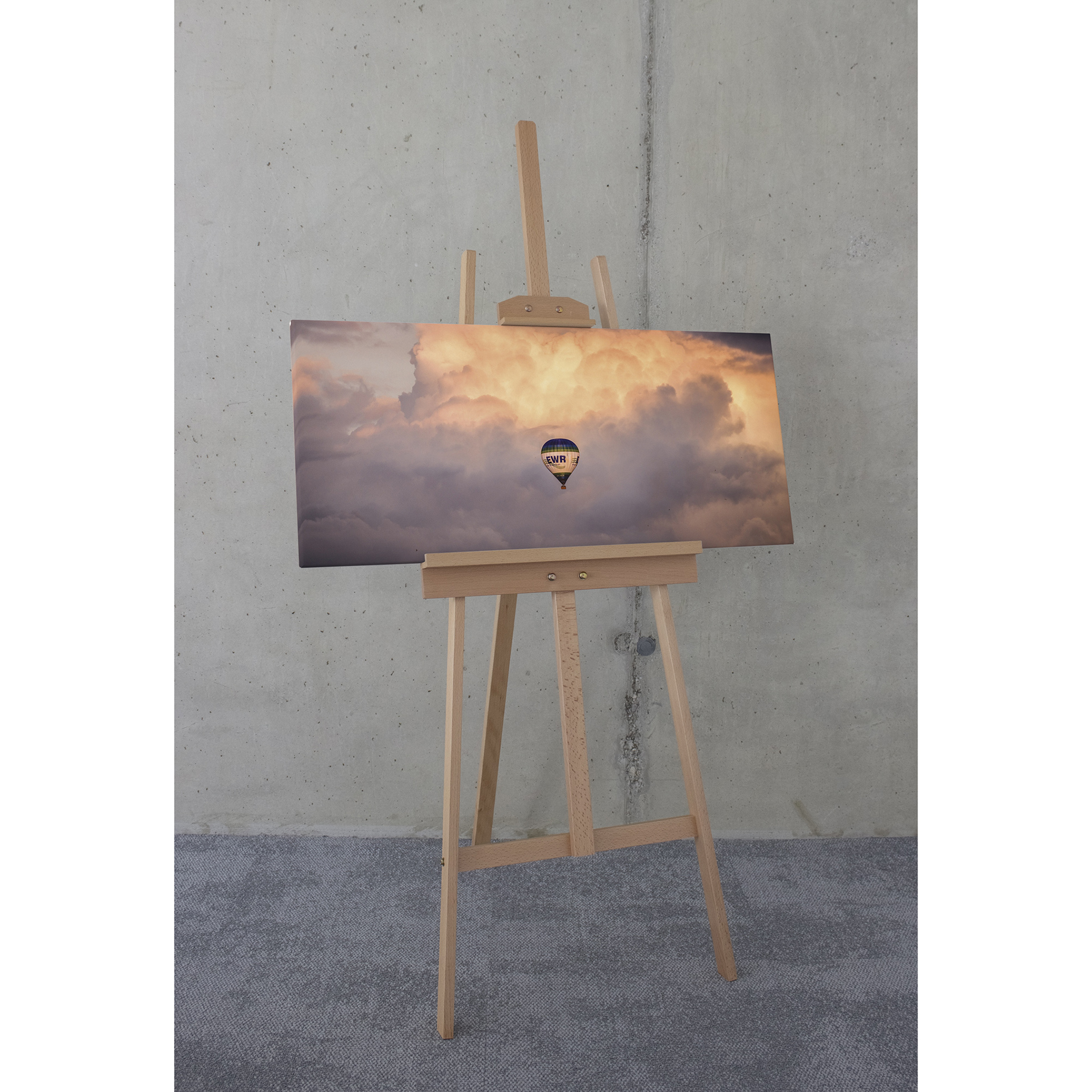 Keilrahmenbild FLYING BALLOON - bunt - 40x90 cm