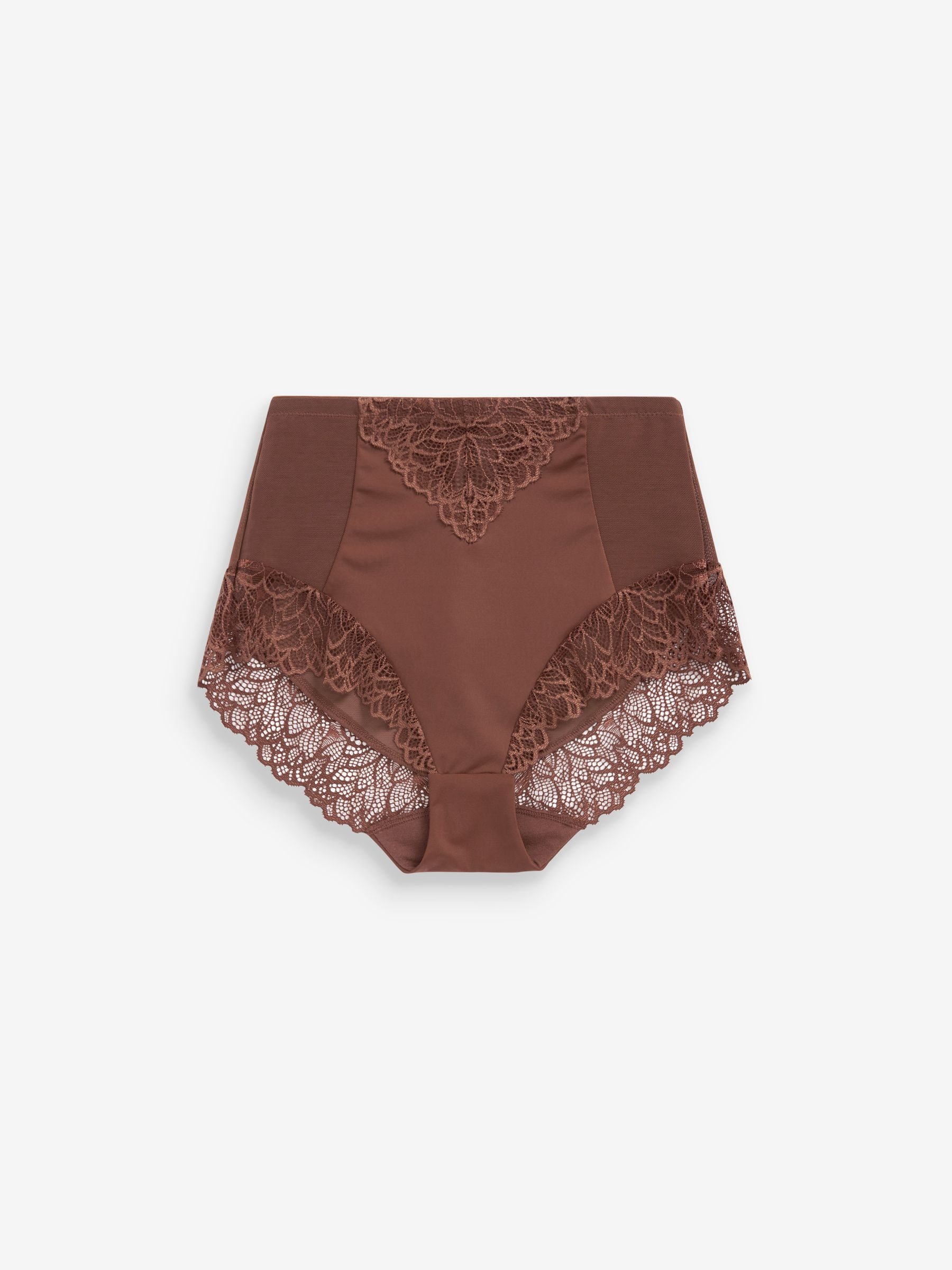 Chocoladebruin - Vormende slip met stevige buikcorrectie