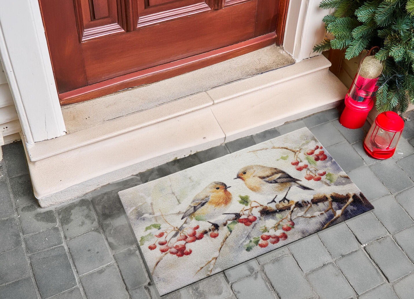 Fussmatte mit winterlichem-Motiv