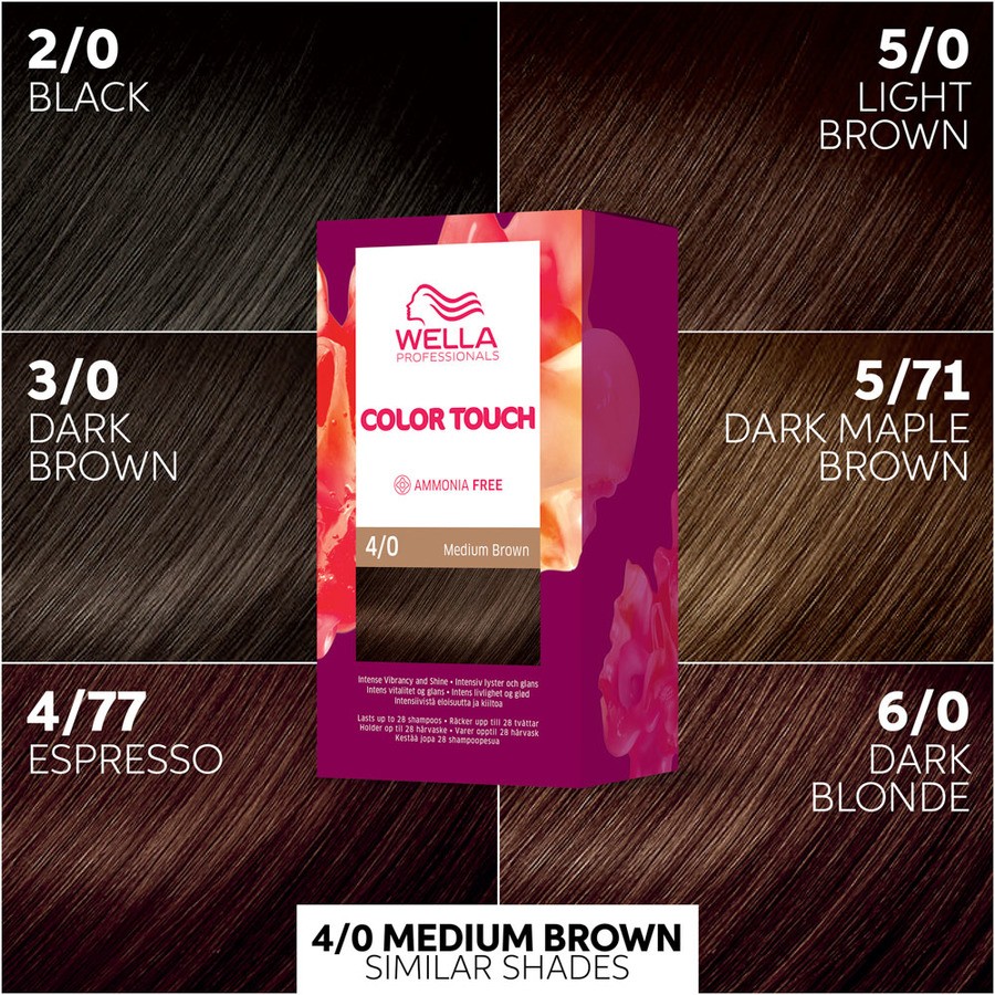 Wella Professionals Color Touch Pure Naturals Medium Brown 4/0 130ml
