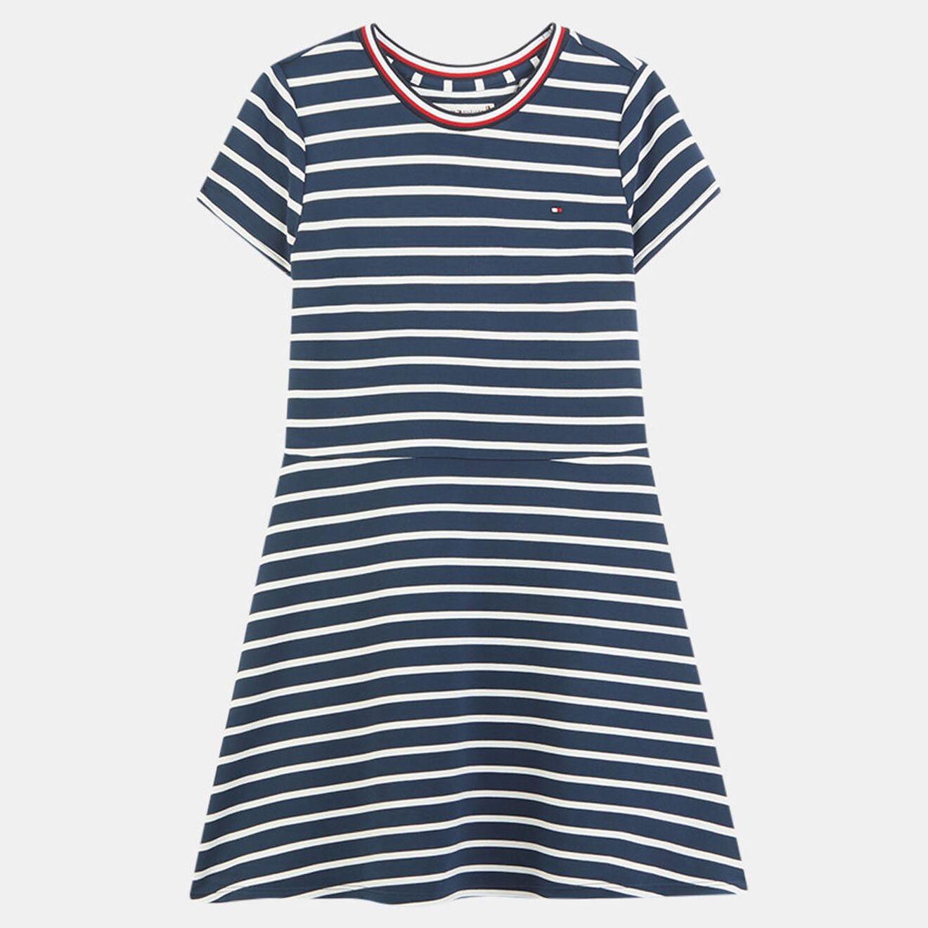Tommy Hilfiger Robe trapèze à rayures bleu/blanc