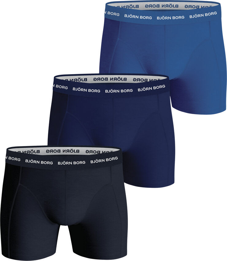 Björn Borg COTTON STRETCH BOXER 3p Blue/navy blue/navy blue