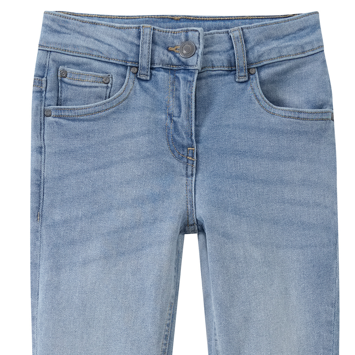 Beatwear Mädchen Skinny-Jeans mit verstellbarem Bund hellblau