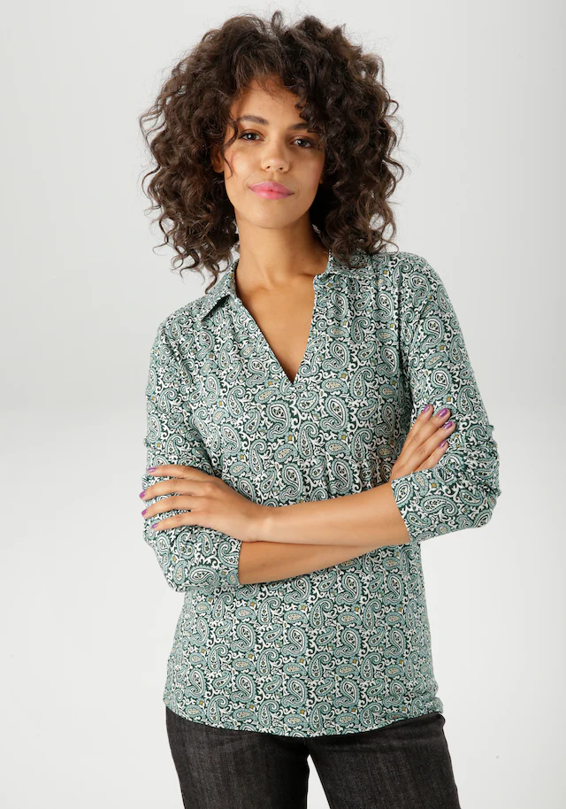 Aniston CASUAL Shirtbluse , mit farbharmonischem Paisley-Muster - NEUE KOLLEKTION