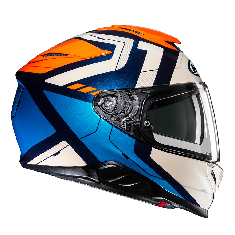 HJC - Casque RPHA 71 Cozad MC27 / Navy / Bleu Clair / Orange / Blanc / Brillant