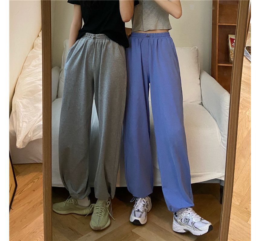 CRIBI - Effen Harem-joggingbroek met trekkoord in de taille